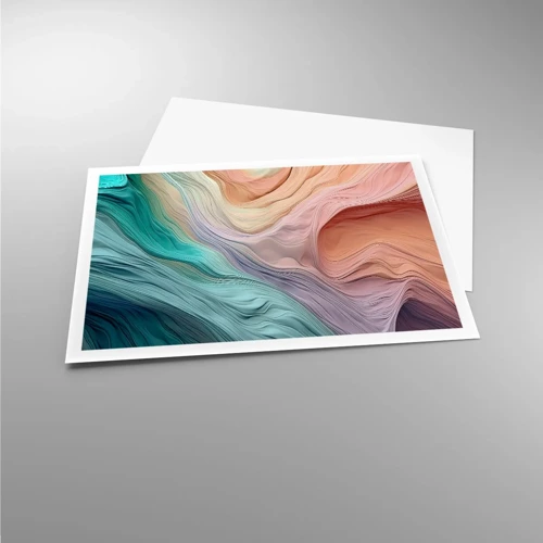 Poster - Onda arcobaleno - 100x70 cm