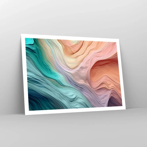 Poster - Onda arcobaleno - 100x70 cm