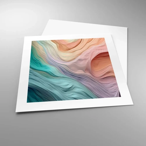 Poster - Onda arcobaleno - 40x40 cm