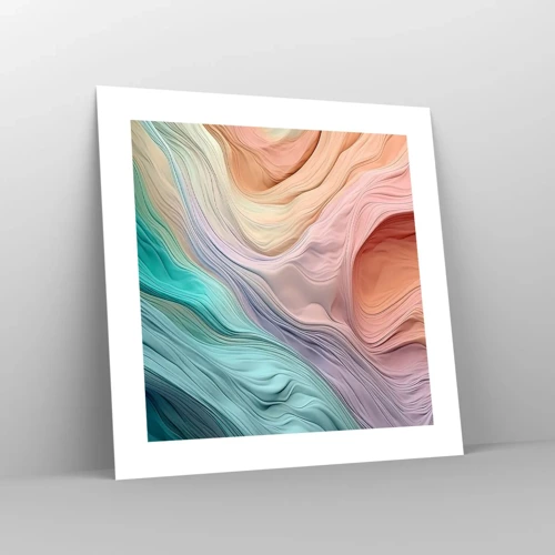 Poster - Onda arcobaleno - 40x40 cm