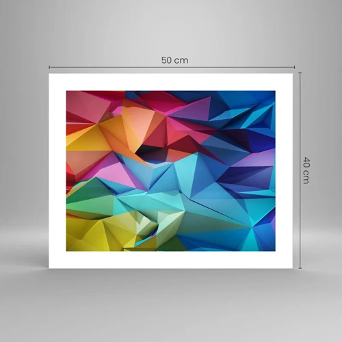 Poster - Origami arcobaleno - 50x40 cm