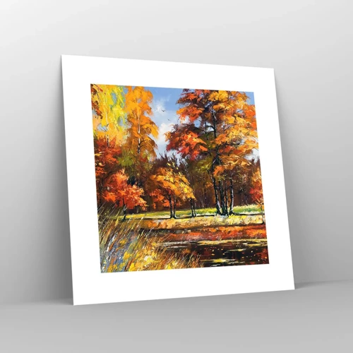 Poster - Paesaggio in oro e marrone - 30x30 cm