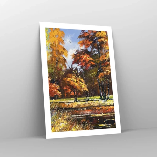 Poster - Paesaggio in oro e marrone - 50x70 cm