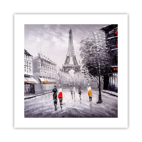 Poster - Passeggiata a Parigi - 40x40 cm
