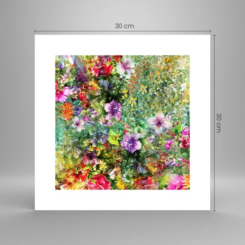 Poster - Perdersi nei fiori - 30x30 cm