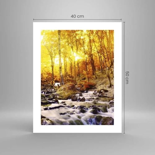 Poster - Pietre incorniciate in oro e platino - 40x50 cm