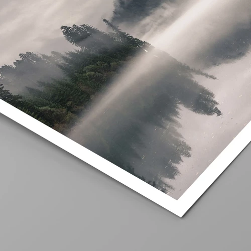 Poster - Riflettendo nella nebbia - 40x40 cm