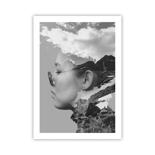 Poster - Ritratto montano nuvoloso - 50x70 cm