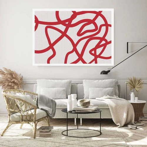 Poster - Rosso su bianco - 100x70 cm