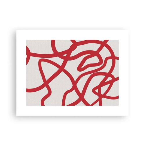 Poster - Rosso su bianco - 40x30 cm