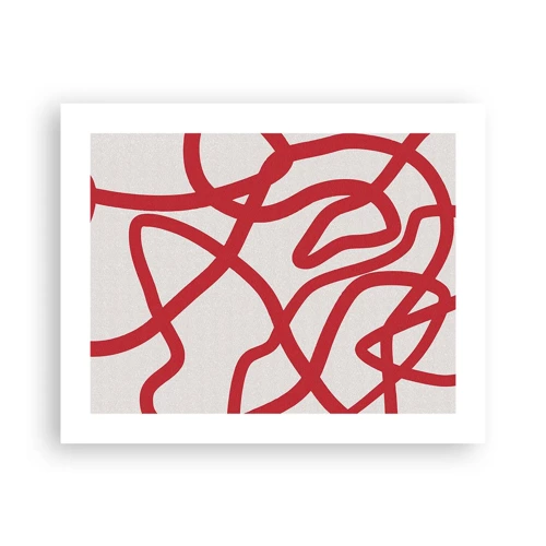 Poster - Rosso su bianco - 50x40 cm