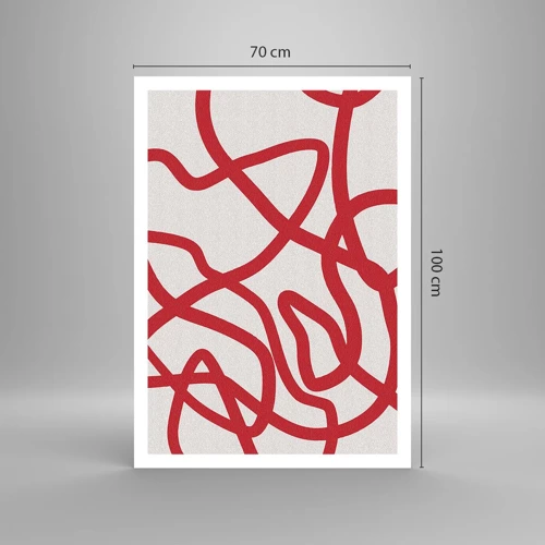 Poster - Rosso su bianco - 70x100 cm