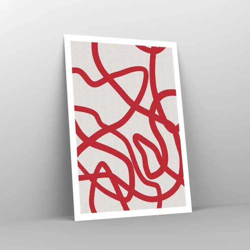 Poster - Rosso su bianco - 70x100 cm