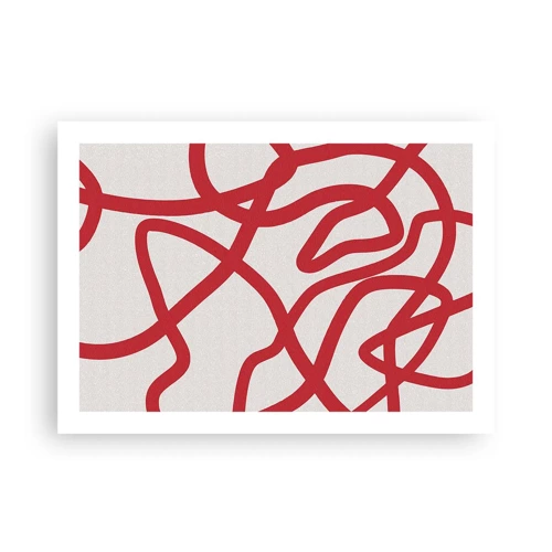 Poster - Rosso su bianco - 70x50 cm