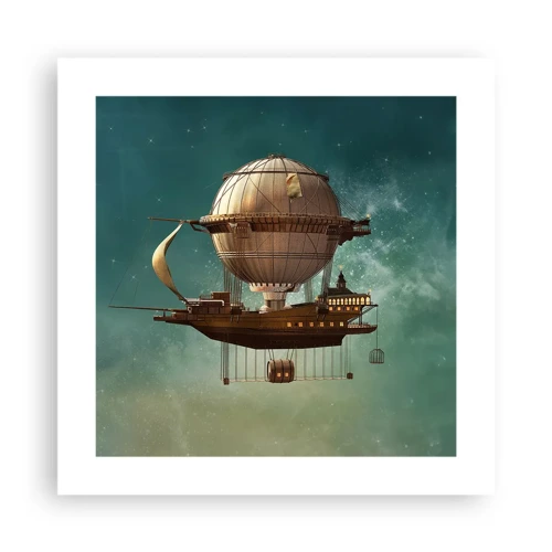 Poster - Saluti da Jules Verne - 40x40 cm