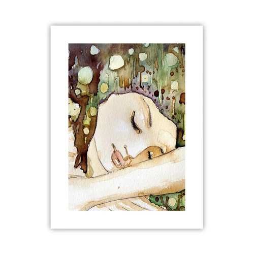 Poster - Sogno smeraldo e viola - 30x40 cm