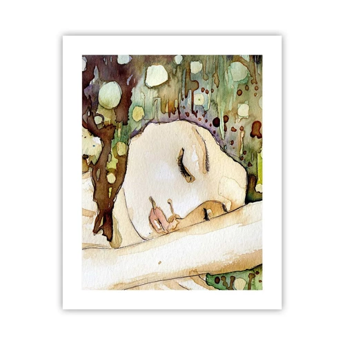 Poster - Sogno smeraldo e viola - 40x50 cm