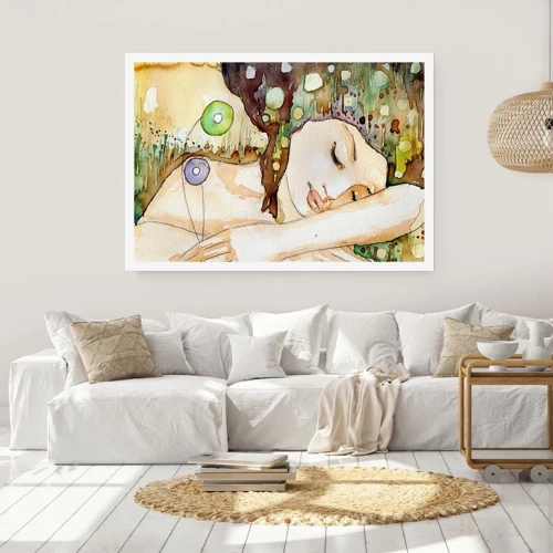 Poster - Sogno smeraldo e viola - 50x40 cm