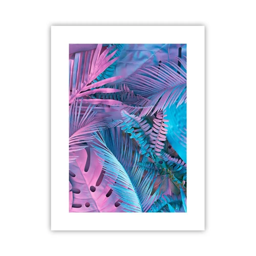 Poster - Tropici in rosa e blu - 30x40 cm