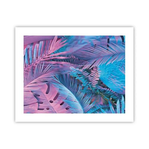 Poster - Tropici in rosa e blu - 50x40 cm