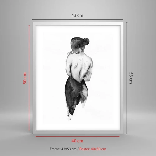 Poster in cornice bianca - Accanto a lei il mondo scompare - 40x50 cm