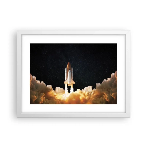 Poster in cornice bianca - Ad astra! - 40x30 cm