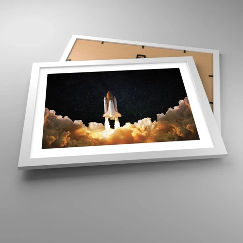 Poster in cornice bianca - Ad astra! - 40x30 cm