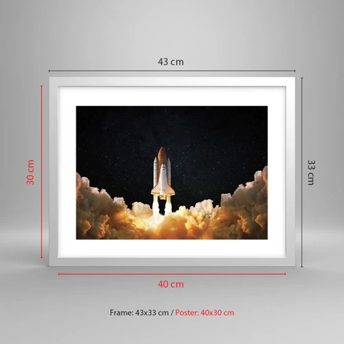 Poster in cornice bianca - Ad astra! - 40x30 cm