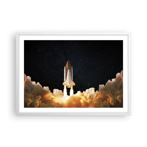 Poster in cornice bianca - Ad astra! - 70x50 cm