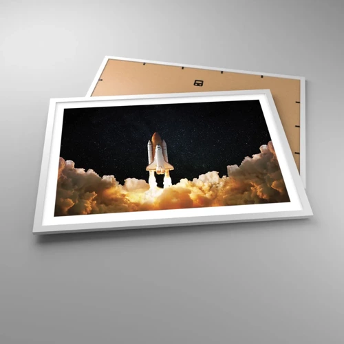 Poster in cornice bianca - Ad astra! - 70x50 cm