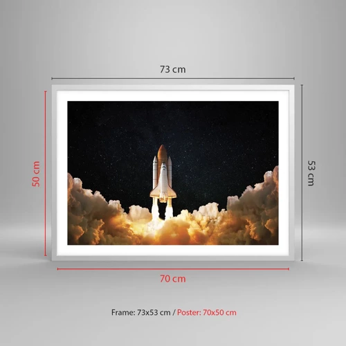 Poster in cornice bianca - Ad astra! - 70x50 cm