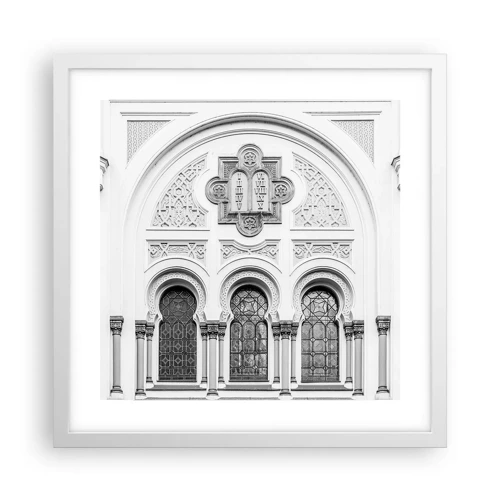 Poster in cornice bianca - Al confine delle culture - 40x40 cm