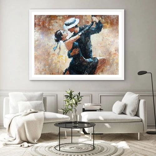 Poster in cornice bianca - Alla Rodolfo Valentino - 100x70 cm