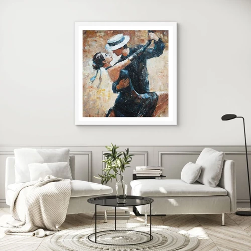 Poster in cornice bianca - Alla Rodolfo Valentino - 30x30 cm