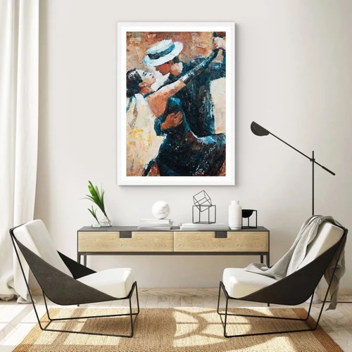 Poster in cornice bianca - Alla Rodolfo Valentino - 40x50 cm