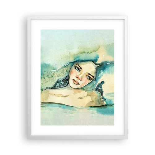 Poster in cornice bianca - Am I blue? - 40x50 cm