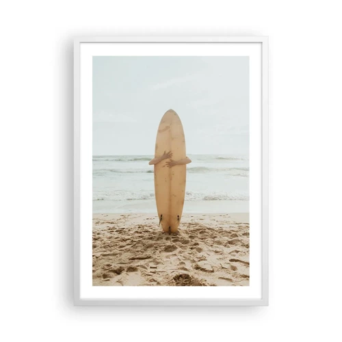 Poster in cornice bianca - Amore per le onde - 50x70 cm