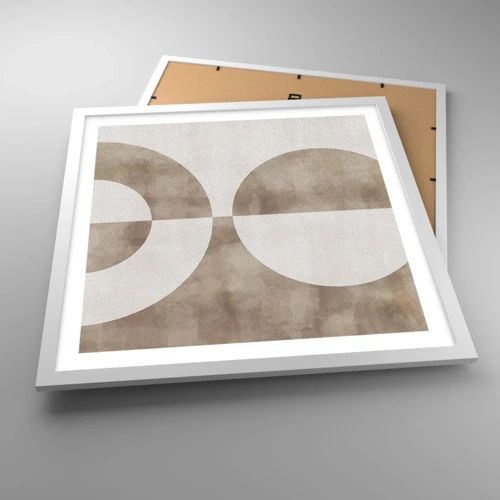 Poster in cornice bianca - Analogie e differenze - 50x50 cm