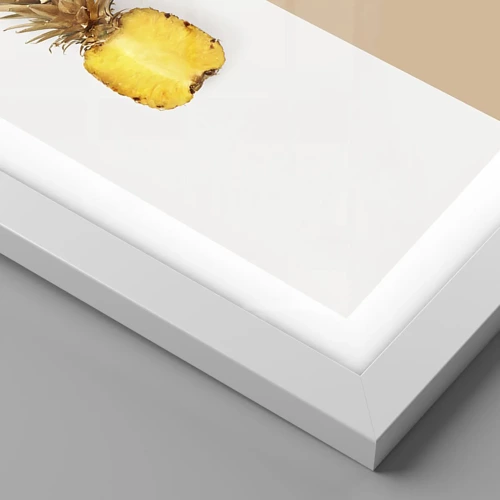 Poster in cornice bianca - Ananas per due - 40x50 cm