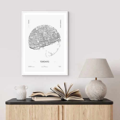 Poster in cornice bianca - Anatomia di Toronto - 30x40 cm