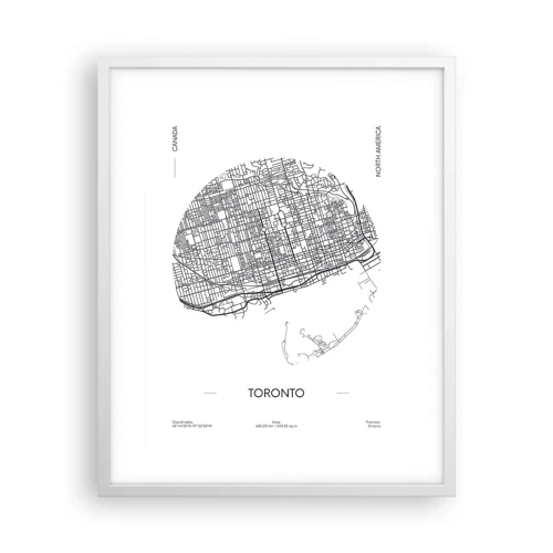 Poster in cornice bianca - Anatomia di Toronto - 40x50 cm