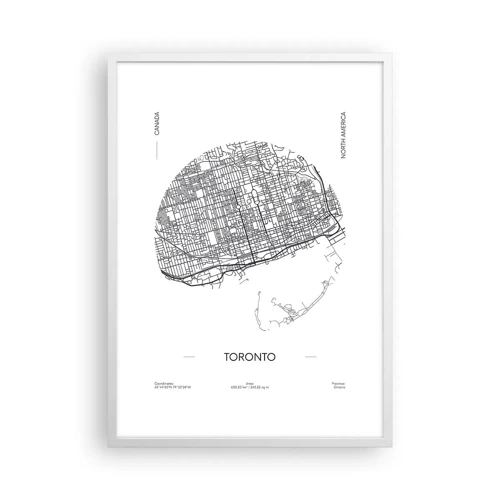 Poster in cornice bianca - Anatomia di Toronto - 50x70 cm