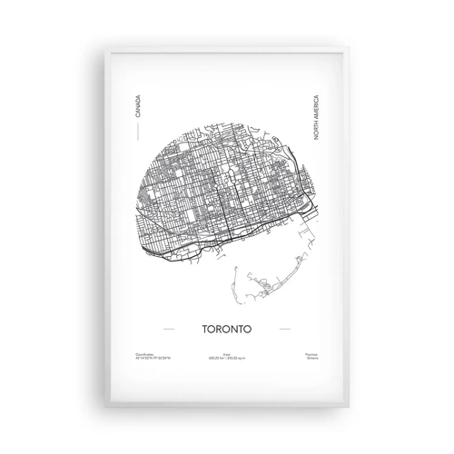 Poster in cornice bianca - Anatomia di Toronto - 61x91 cm