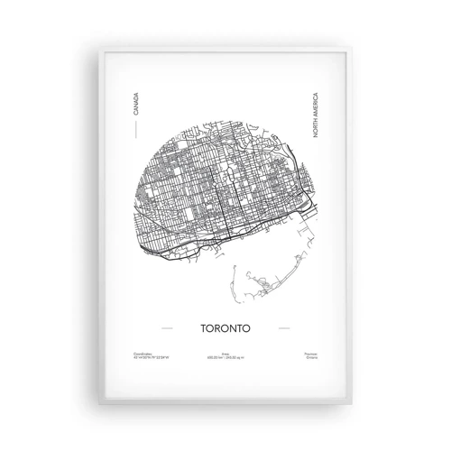 Poster in cornice bianca - Anatomia di Toronto - 70x100 cm