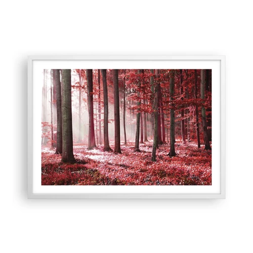 Poster in cornice bianca - Anche rosso è bello - 70x50 cm