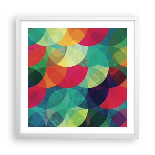 Poster in cornice bianca - Ascensione arcobaleno - 50x50 cm