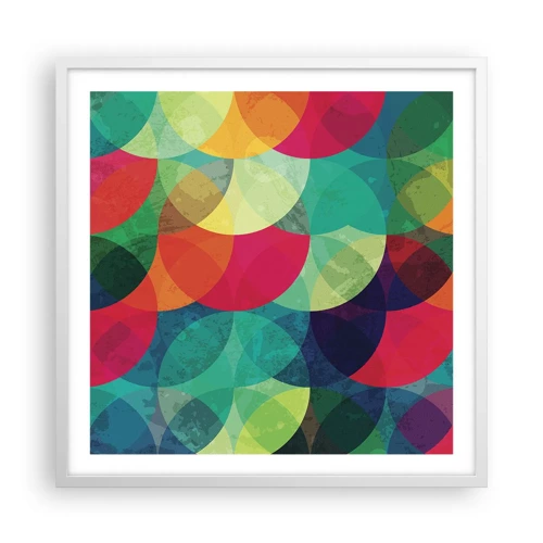 Poster in cornice bianca - Ascensione arcobaleno - 60x60 cm