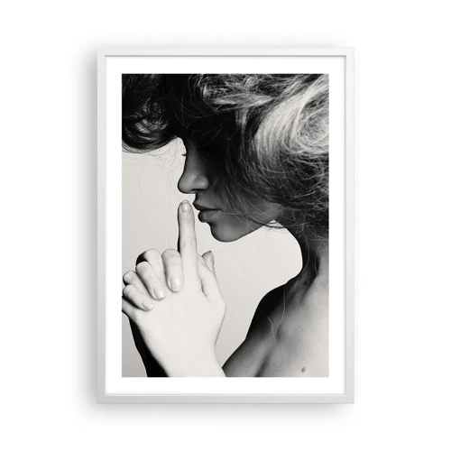 Poster in cornice bianca - Ascoltando se stessa - 50x70 cm