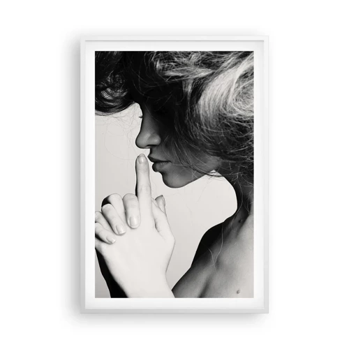 Poster in cornice bianca - Ascoltando se stessa - 61x91 cm