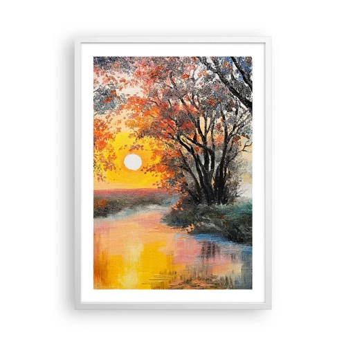 Poster in cornice bianca - Atmosfera autunnale - 50x70 cm